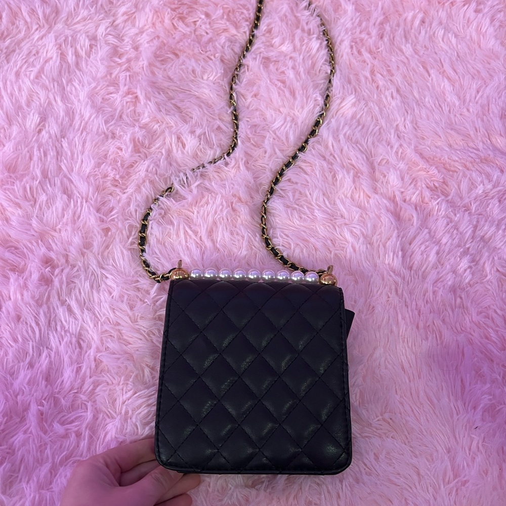 Black/gold/pearl bag - Picture 4 of 4